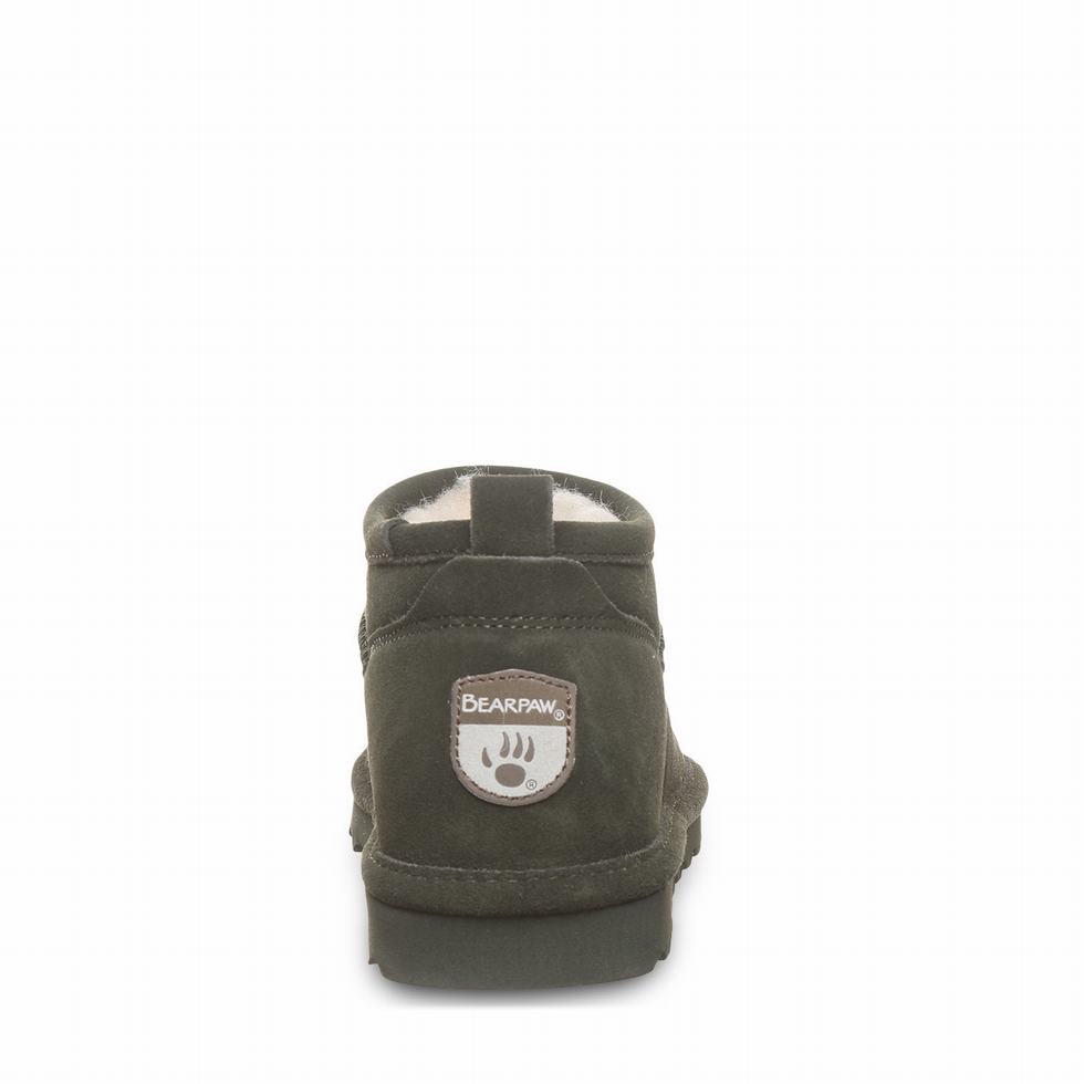 Green Bearpaw Super Shorty Wide Women Boots | DXB6076ZA