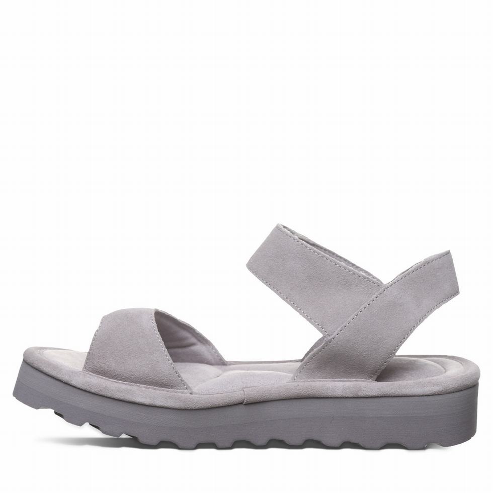 Grey Bearpaw Crest Women Sandals | KNR2757DO