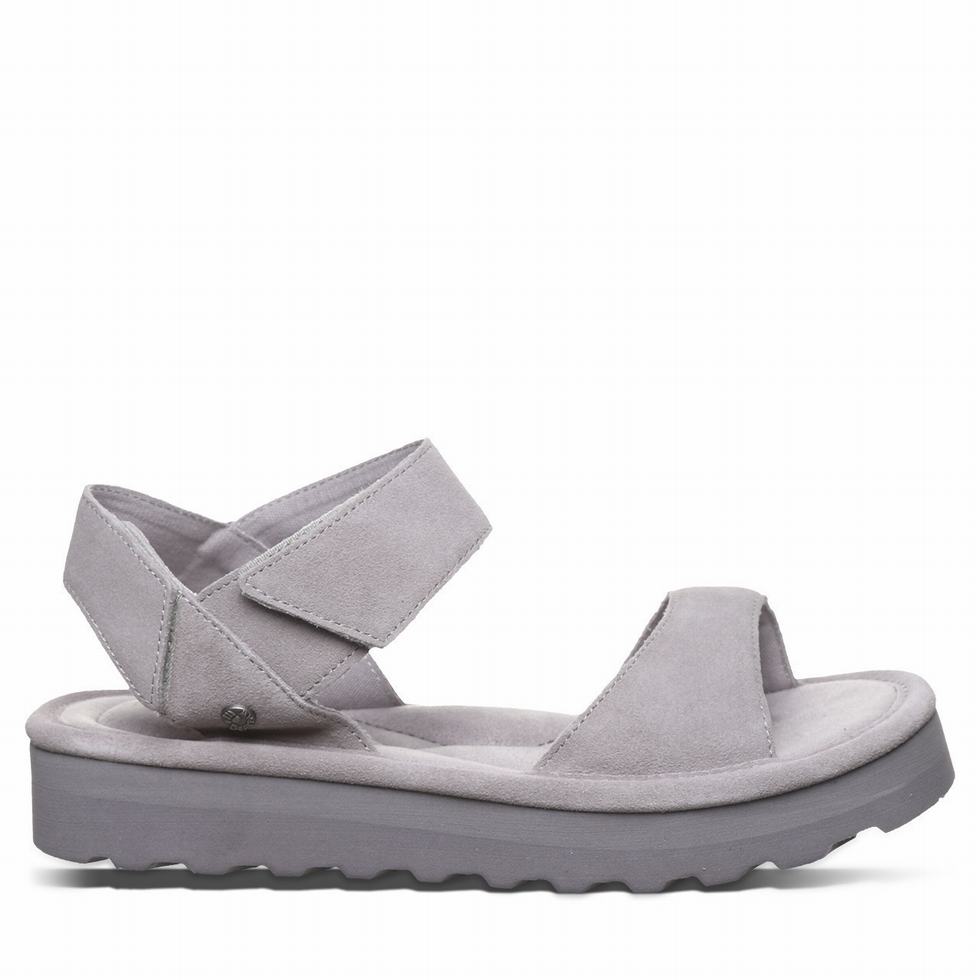 Grey Bearpaw Crest Women Sandals | KNR2757DO