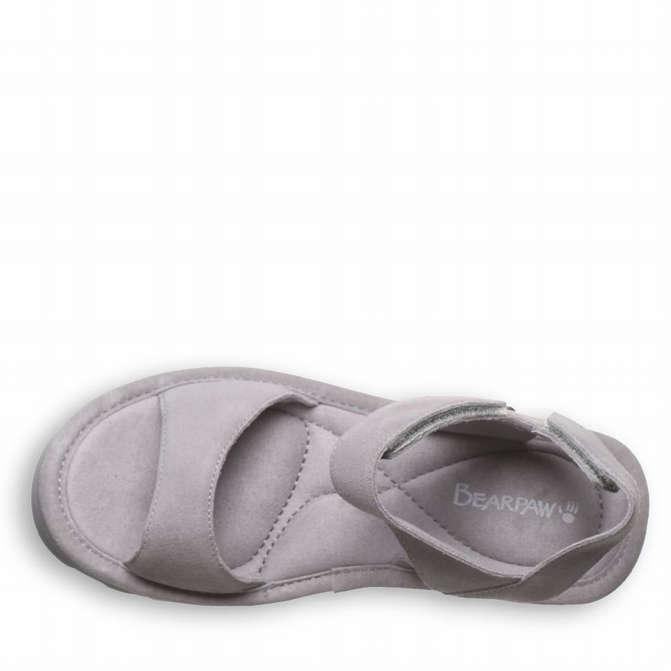 Grey Bearpaw Crest Women Sandals | KNR2757DO