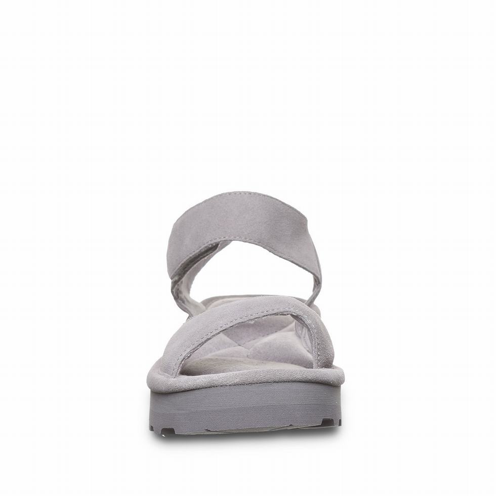 Grey Bearpaw Crest Women Sandals | KNR2757DO