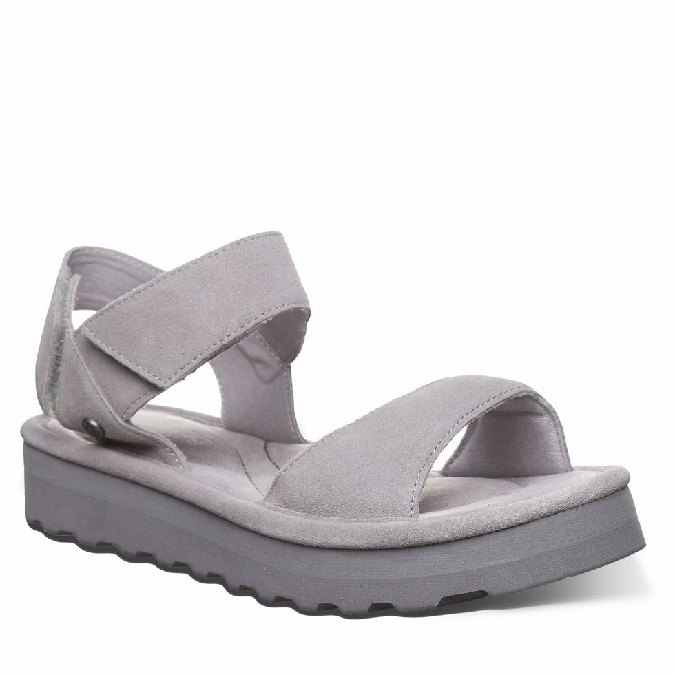 Grey Bearpaw Crest Women Sandals | KNR2757DO