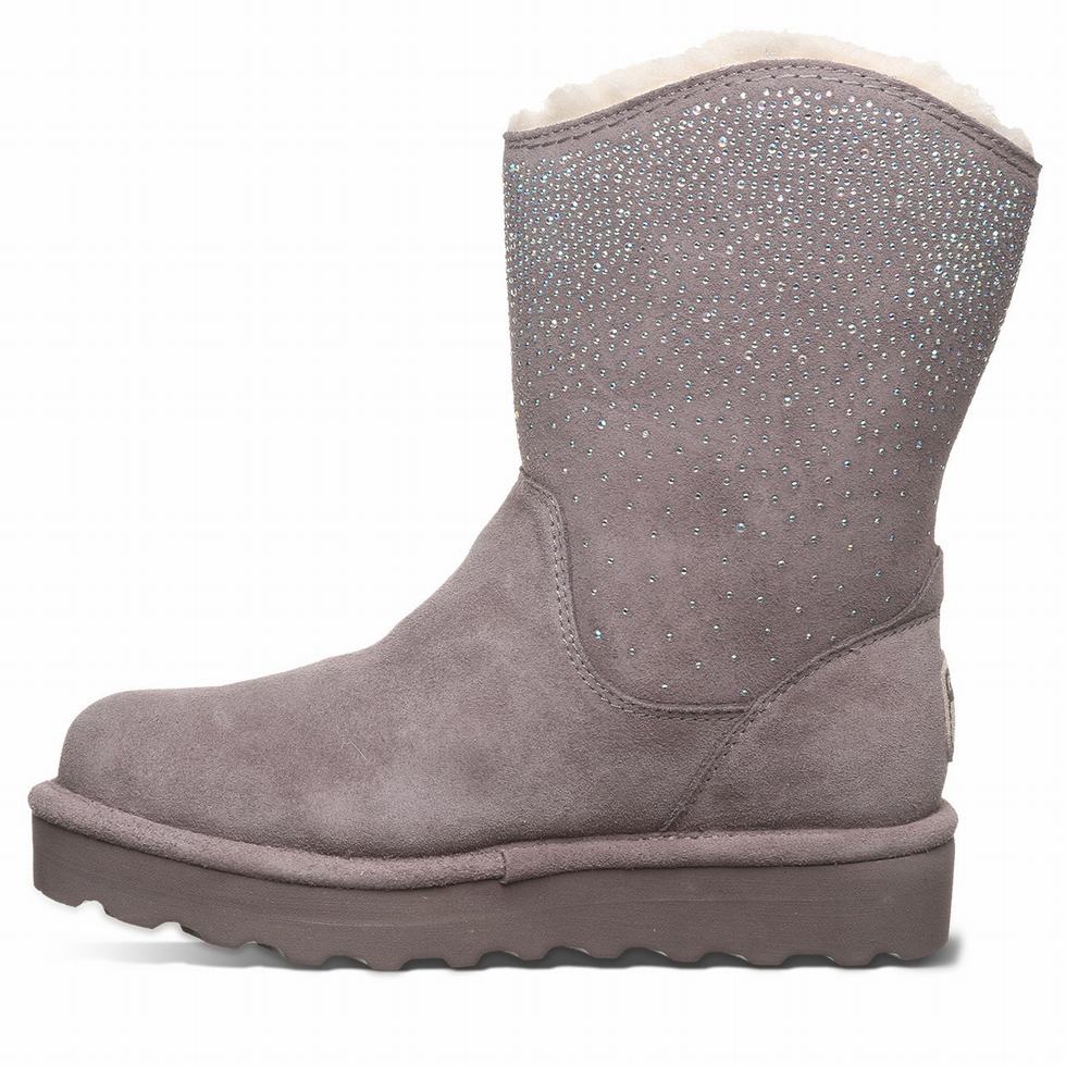 Grey Bearpaw Glam Platform Lo Women Boots | OQG5623FT