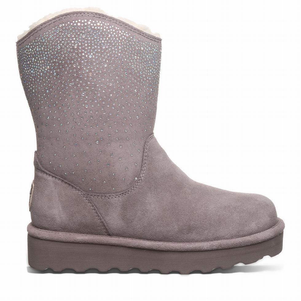 Grey Bearpaw Glam Platform Lo Women Boots | OQG5623FT