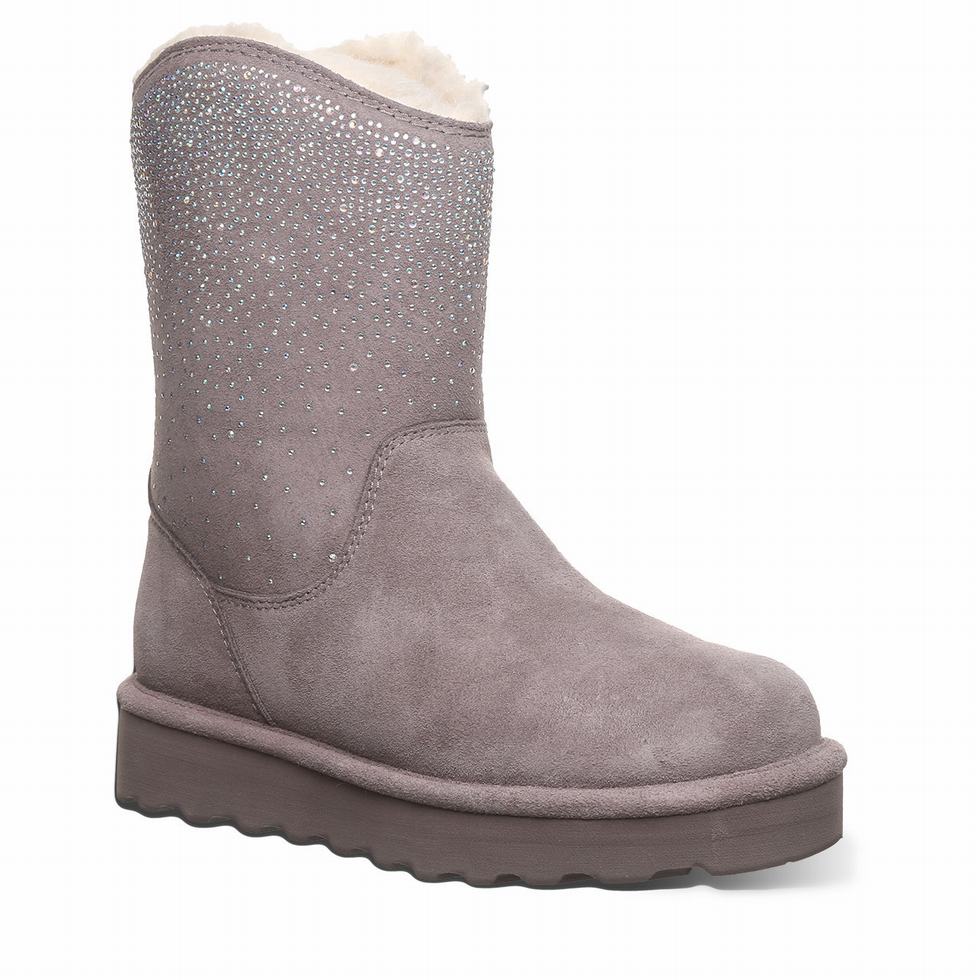 Grey Bearpaw Glam Platform Lo Women Boots | OQG5623FT