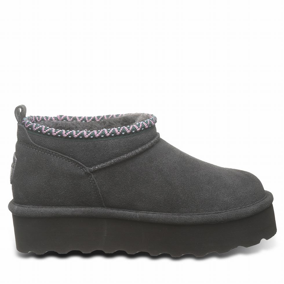 Grey Bearpaw Retro Super Shorty Deco Women Platform Boots | WLF1188VC