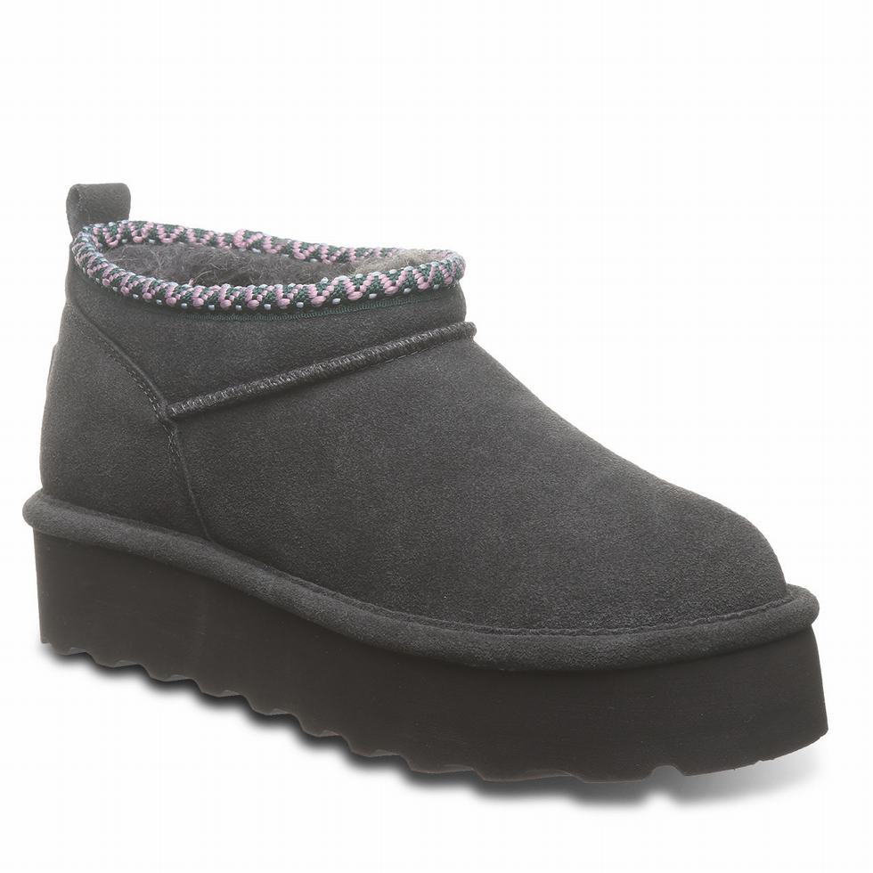 Grey Bearpaw Retro Super Shorty Deco Women Platform Boots | WLF1188VC