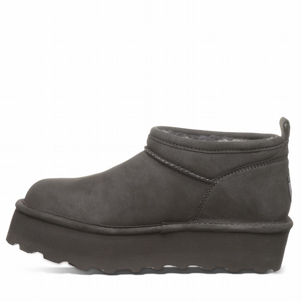 Grey Bearpaw Retro Super Shorty Vegan Women Platform Boots | RJE2149DA