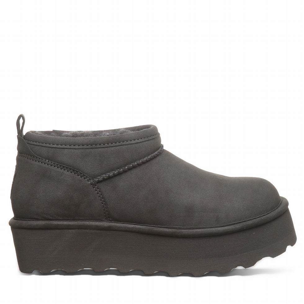 Grey Bearpaw Retro Super Shorty Vegan Women Platform Boots | RJE2149DA