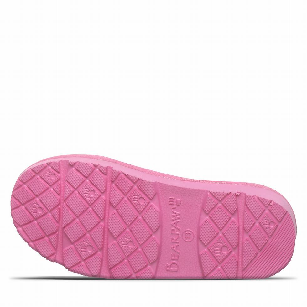 Pink Bearpaw Loki Youth Kids' Slippers | JTU9673QT