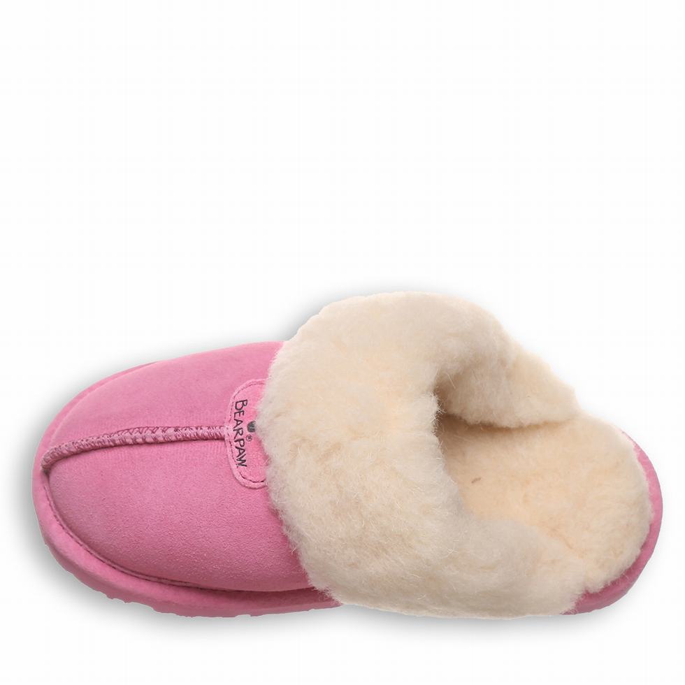 Pink Bearpaw Loki Youth Kids' Slippers | JTU9673QT