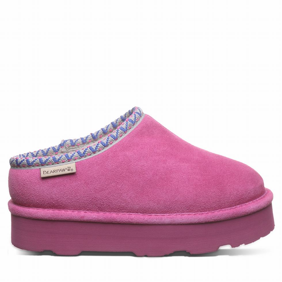 Purple Bearpaw Martis Youth Kids' Slippers | OWQ8390HY