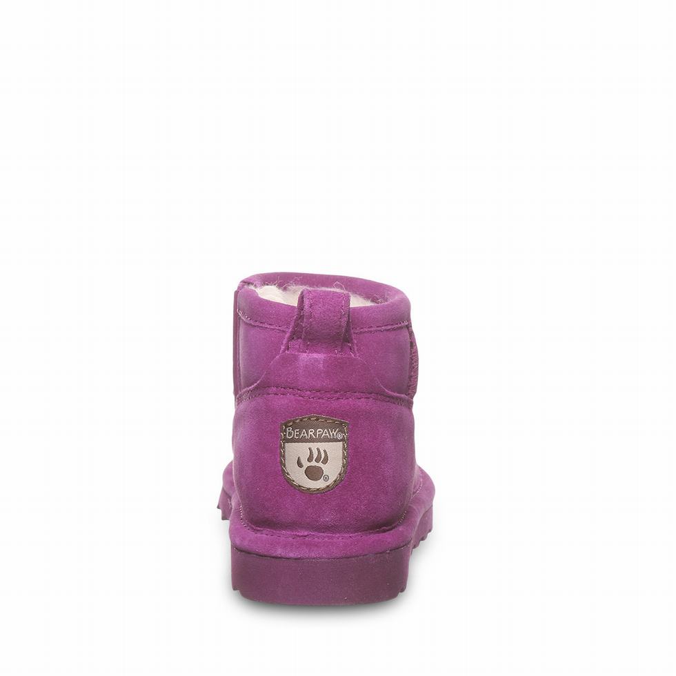 Purple Bearpaw Shorty Youth Kids' Boots | HZC7395ZK