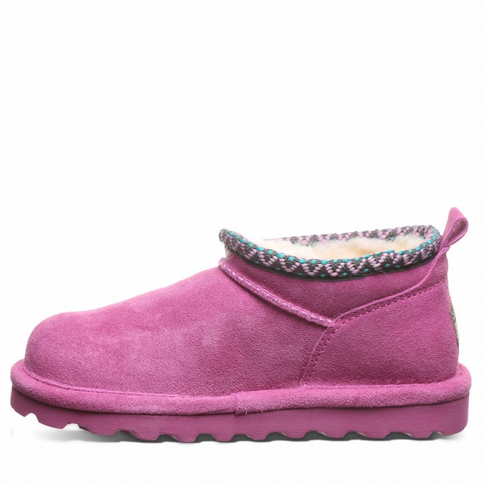 Purple Bearpaw Super Shorty Deco Youth Kids' Boots | QJL6234HB