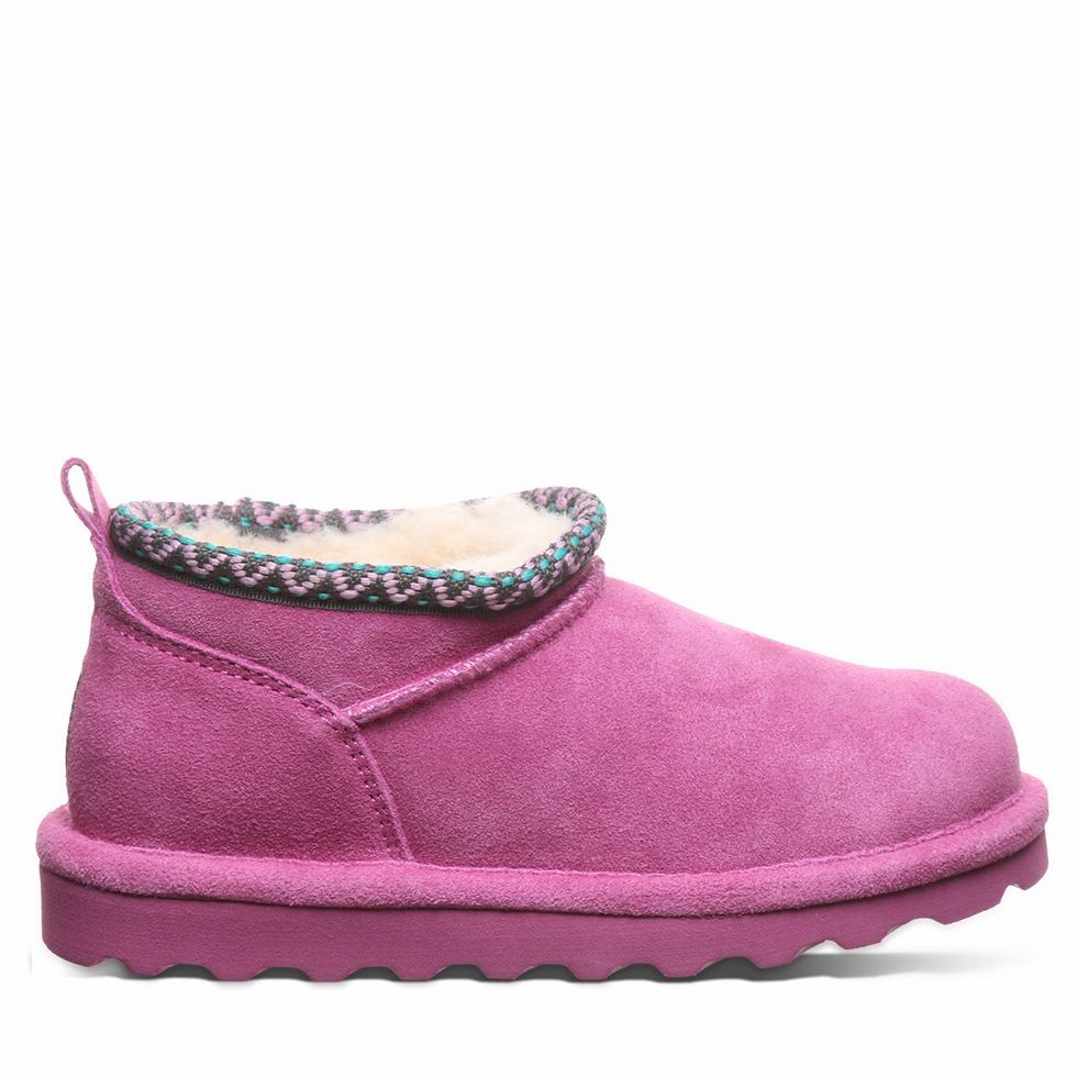 Purple Bearpaw Super Shorty Deco Youth Kids' Boots | QJL6234HB