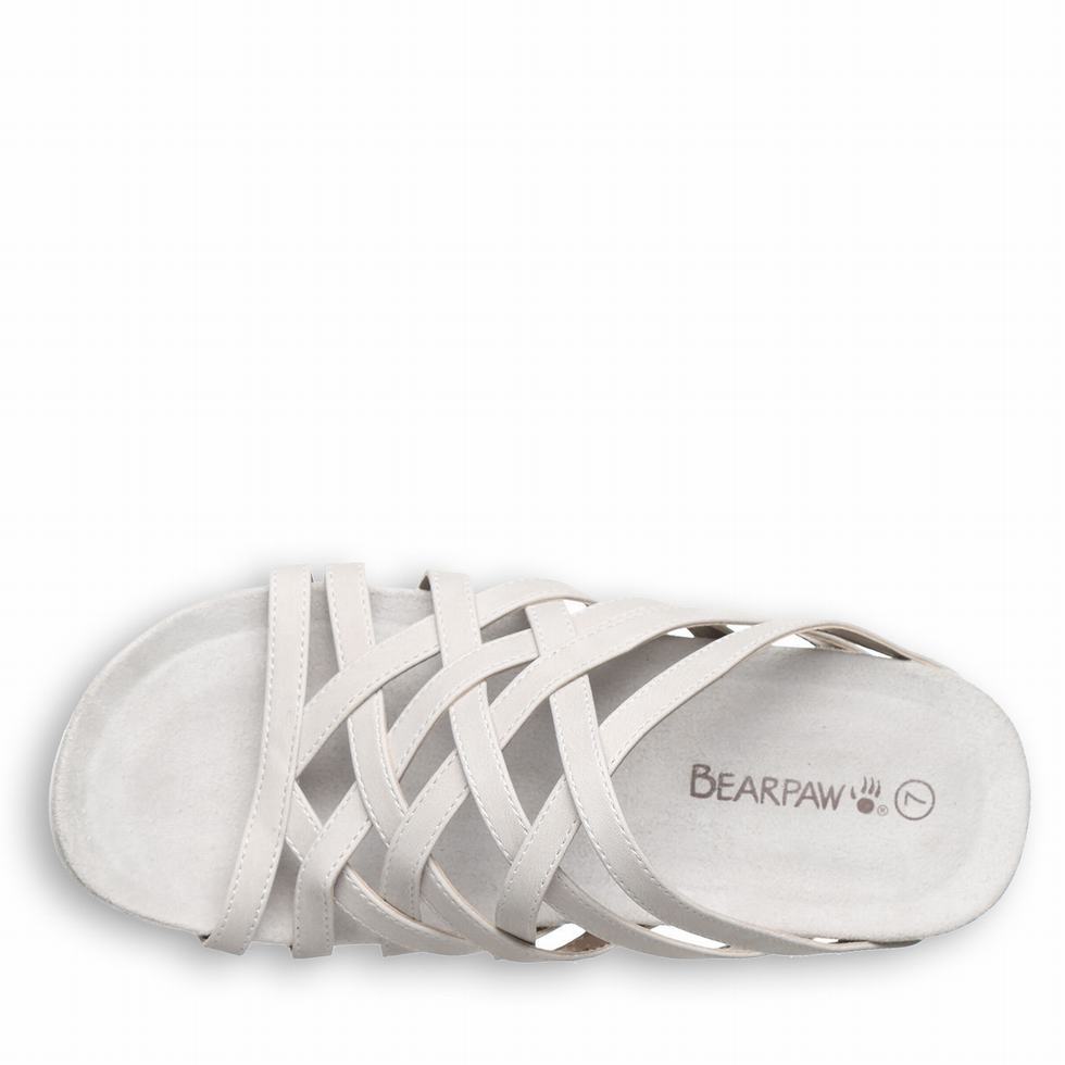 White Bearpaw Zinnia Women Sandals | AJU2481VK